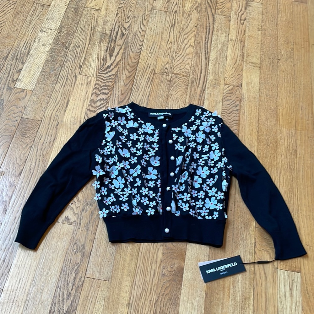 Black Karl Lagerfeld cardigan